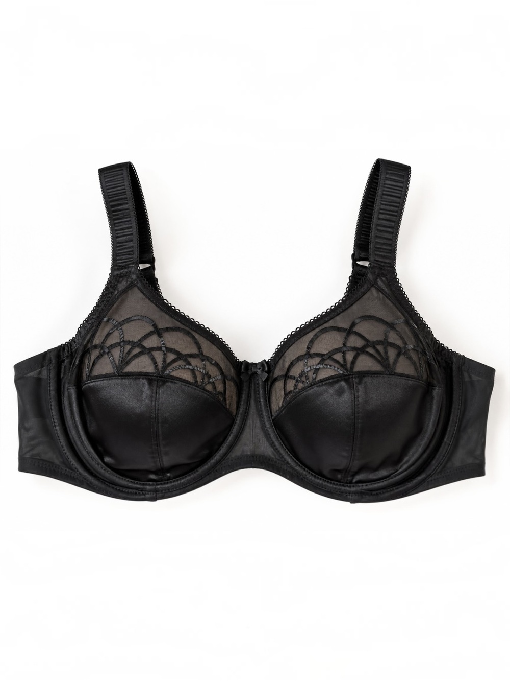 Elomi Cate Black Full Cup Side Support Underwire Bra 44DD